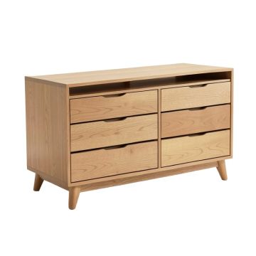 Open Console With 6 Drawers