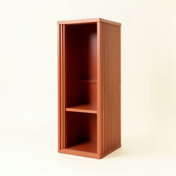 Wren Brook Narrow Cubby Tower - Terracotta (synthetic illustration; no displayed measurements)