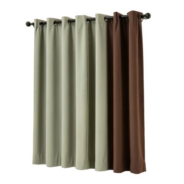 Baarde Solid Blackout Thermal Grommet Single Curtain Panel