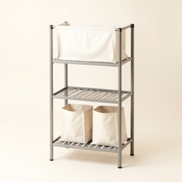 Shore Dell Laundry Sorting Station With Plain Removable Bags - Gray (synthetic illustration; no displayed measurements)