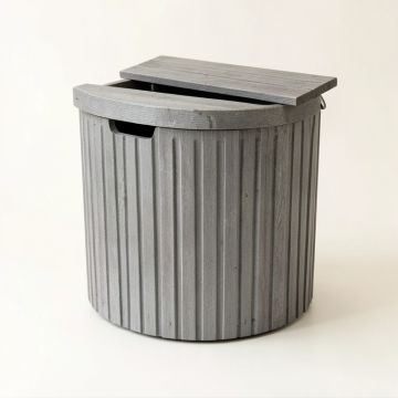 Elm Bridge Closed Garden Compost Bin - Gray (synthetic illustration; no displayed measurements)