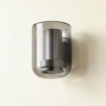 Ash Dell Wall Sconce Mounted On A Plain Wall - Gray (synthetic illustration; no displayed measurements)