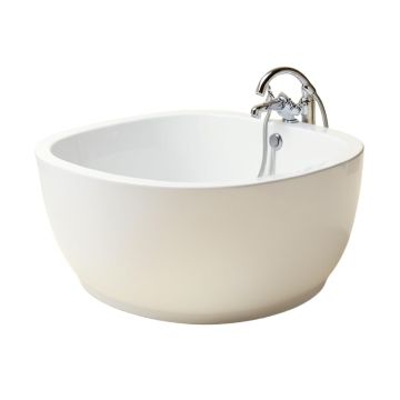 69 '' X 30 '' Freestanding Soaking Acrylic Bathtub With Faucet