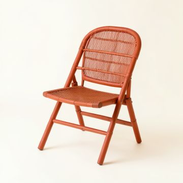 Dune Bluff Folding Outdoor Chair - Terracotta (synthetic illustration; no displayed measurements)
