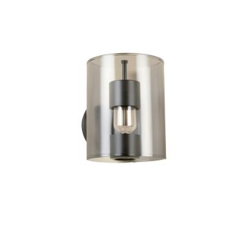Pine Arc Wall Sconce Mounted On A Plain Wall - Gray