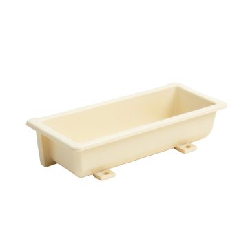 Juniper Brook Empty Railing Planter With Integral Brackets - Cream
