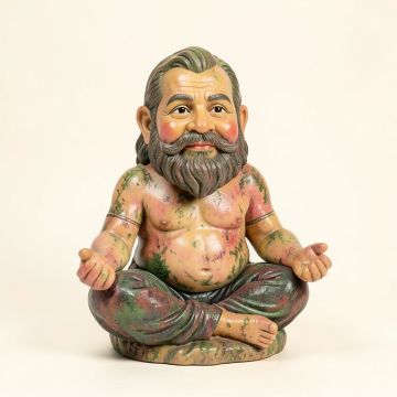 Gnamaste Meditating Yoga Gnome Statue (synthetic illustration; no displayed measurements)