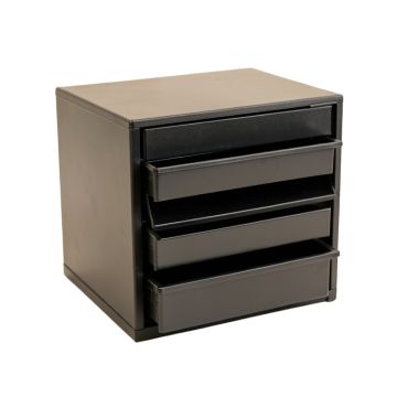 Alder Bridge Small-Parts Storage Drawer Cabinet - Black