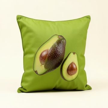 Avocados 3 Throw Pillow (synthetic illustration; no displayed measurements)