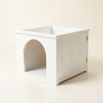 Wren Branch Empty Furniture-Style Litter Enclosure - White (synthetic illustration; no displayed measurements)