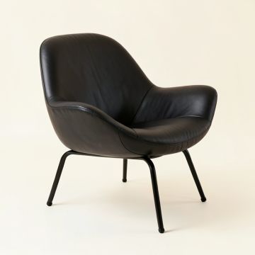 Leblanc 30 '' Wide Vegan Leather Papasan Chair (synthetic illustration; no displayed measurements)