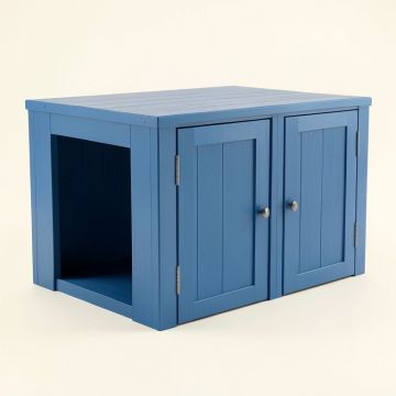 Ridge Edge Empty Furniture-Style Litter Enclosure - Blue (synthetic illustration; no displayed measurements)