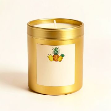 Pineapple Tropical Scented Novelty Candle (synthetic illustration; no displayed measurements)