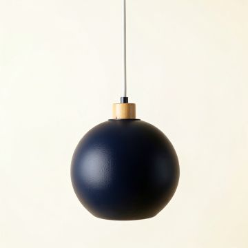 Brook Brook Pendant Light Suspended From One Plain Cable - Navy (synthetic illustration; no displayed measurements)