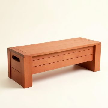 Olive Crossing Narrow Outdoor Storage Bench - Terracotta (synthetic illustration; no displayed measurements)