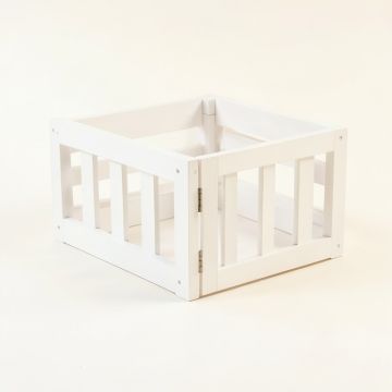Brook Field Empty Furniture-Style Pet Crate - White (synthetic illustration; no displayed measurements)