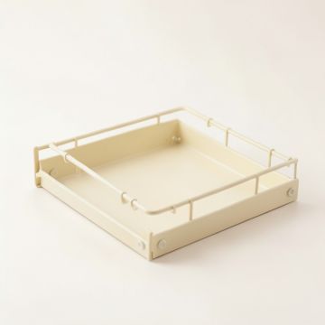 Cove Field Empty Under-Desk Cable Tray - Cream (synthetic illustration; no displayed measurements)