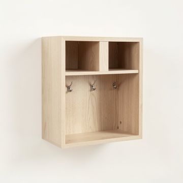 Glen Bend Wall-Mounted Entryway Organizer Shelf - Beige (synthetic illustration; no displayed measurements)
