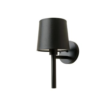 Oak Canyon Wall Sconce Mounted On A Plain Wall - Black