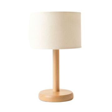 Sage Bend Table Lamp With A Plain Fabric Shade - Beige
