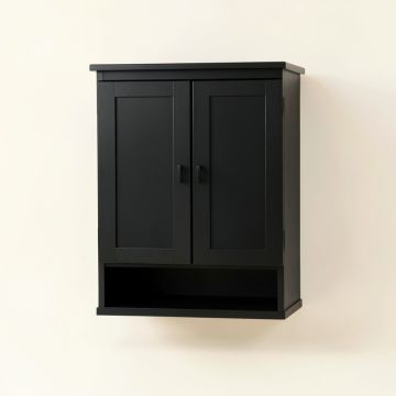 Flint Bridge Wall-Mounted Laundry Cabinet - Black (synthetic illustration; no displayed measurements)