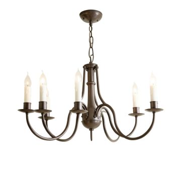Luanda 6 - Light Candle Style Drum Chandelier