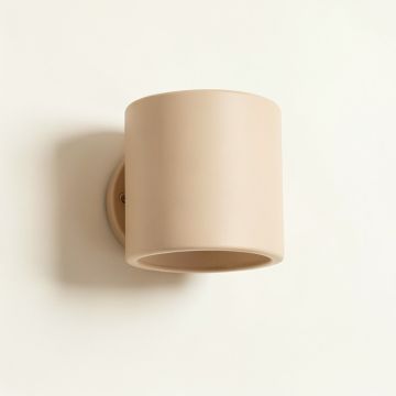 Clay Crossing Wall Sconce Mounted On A Plain Wall - Beige (synthetic illustration; no displayed measurements)