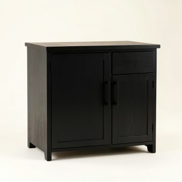 Willow Arc Freestanding Laundry Folding Counter - Black (synthetic illustration; no displayed measurements)