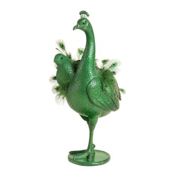 Standing Metal Peacock Statue