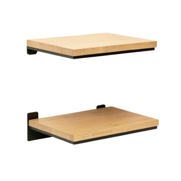 Hanne 2 Piece Pine Tiered Shelf With Towel Bar