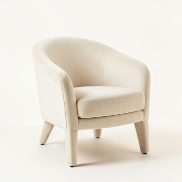 Ash Falls Upholstered Armchair - Cream (synthetic illustration; no displayed measurements)