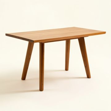 Mid Century Modern Faux Wood Dining Table (synthetic illustration; no displayed measurements)