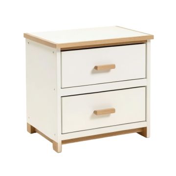 Lagarto 3 - Drawer Nightstand In White/Light Brown (synthetic illustration; no displayed measurements)