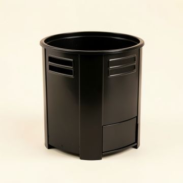Ash Branch Closed Garden Compost Bin - Black (synthetic illustration; no displayed measurements)