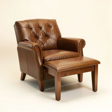 Wirksworth 25.25 '' Wide Tufted Slipper Chair And Ottoman (synthetic illustration; no displayed measurements)