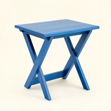 Rowan Crest Compact Balcony Table - Blue (synthetic illustration; no displayed measurements)