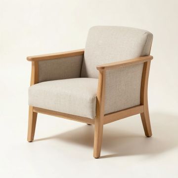Donecia 21.3 '' Wide Linen Slipper Chair (synthetic illustration; no displayed measurements)