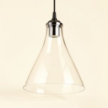 4.5 '' H Glass Bell Pendant Shade ( Clip On ) In Clear (synthetic illustration; no displayed measurements)