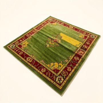 Glasser Power Loom Green/Yellow/Red Rug (synthetic illustration; no displayed measurements)