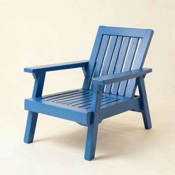 Hazel Branch Outdoor Lounge Chair - Blue (synthetic illustration; no displayed measurements)