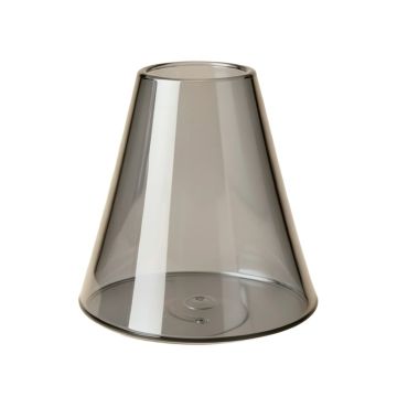 5 '' H Glass Bell Lamp Shade ( Screw On ) In Gray