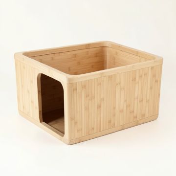 Stone Branch Empty Furniture-Style Litter Enclosure - Beige (synthetic illustration; no displayed measurements)