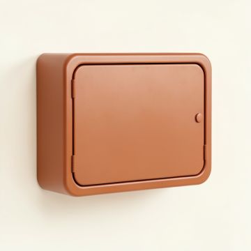 Laurel Bend Wall-Mounted Entry Cabinet - Terracotta (synthetic illustration; no displayed measurements)