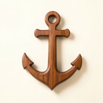 Nautical Wood Anchor Wall Décor (synthetic illustration; no displayed measurements)