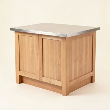 Deroche Kitchen Island Set With Stainless Steel Top (synthetic illustration; no displayed measurements)