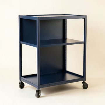 Bay Edge Empty Rolling Workshop Cart - Navy (synthetic illustration; no displayed measurements)