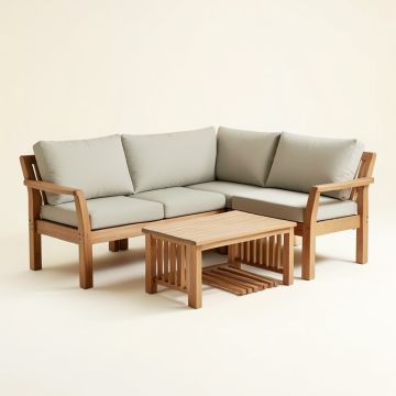 Polywood® Modern 3 Piece Seating Group With Cushions (synthetic illustration; no displayed measurements)