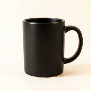 River Arc Ceramic Mug - Black (synthetic illustration; no displayed measurements)