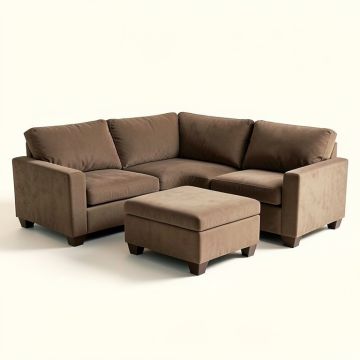 Pawnee 84 '' Wide Left Hand Facing Corner Sectional With Ottoman (synthetic illustration; no displayed measurements)