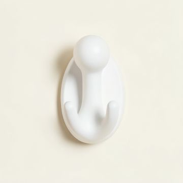 Bay Bridge Wall-Mounted Robe Hook - White (synthetic illustration; no displayed measurements)